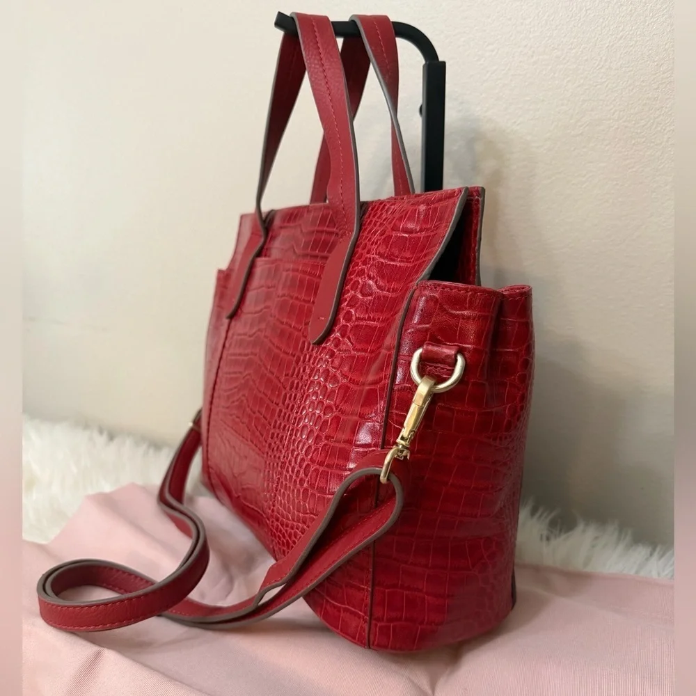 RADLEY LONDON Red Croc-Embossed Tote